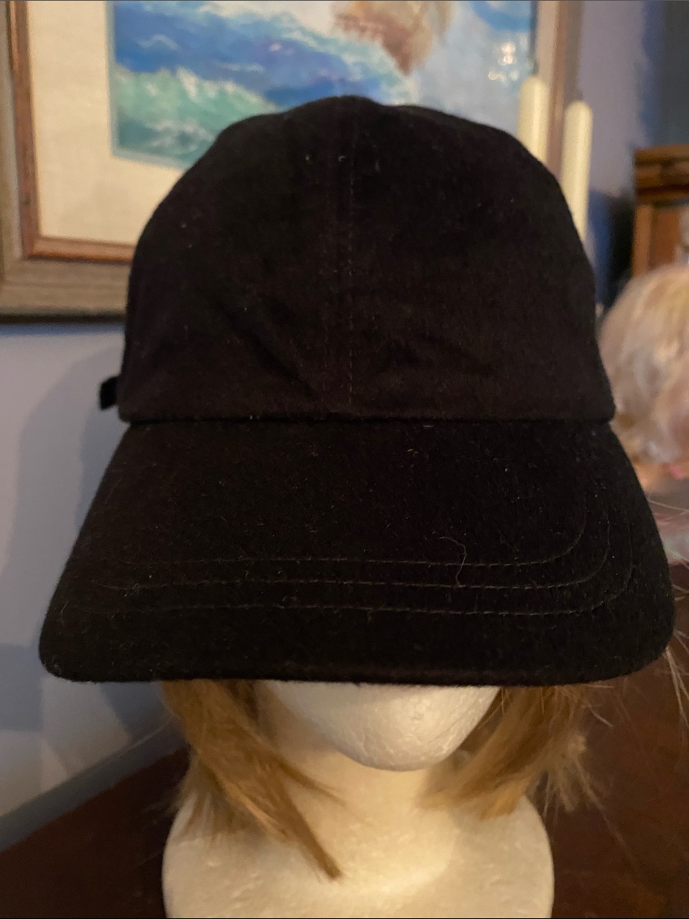 Saks Fifth Avenue Folio Black cashmere Adjustable Hat - Picture 2 of 8